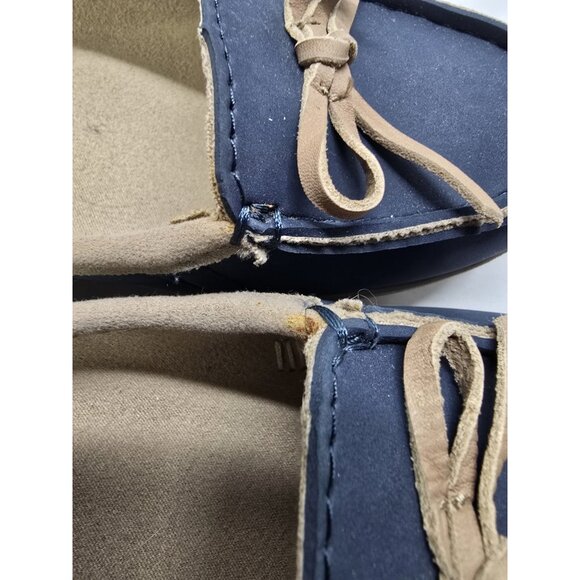 Crocs Women's Sz 6 Colorlite Ballet Moccasin Flats Boat Shoes Navy/Tumbleweed - Picture 9 of 11